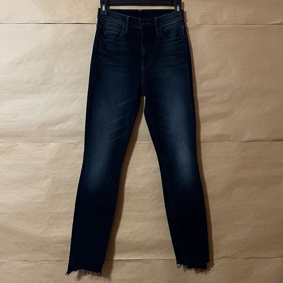 Mother | The Stunner Zip Two Step Fray Jeans High Rise Skinny Last Call Size 24 - Picture 1 of 16